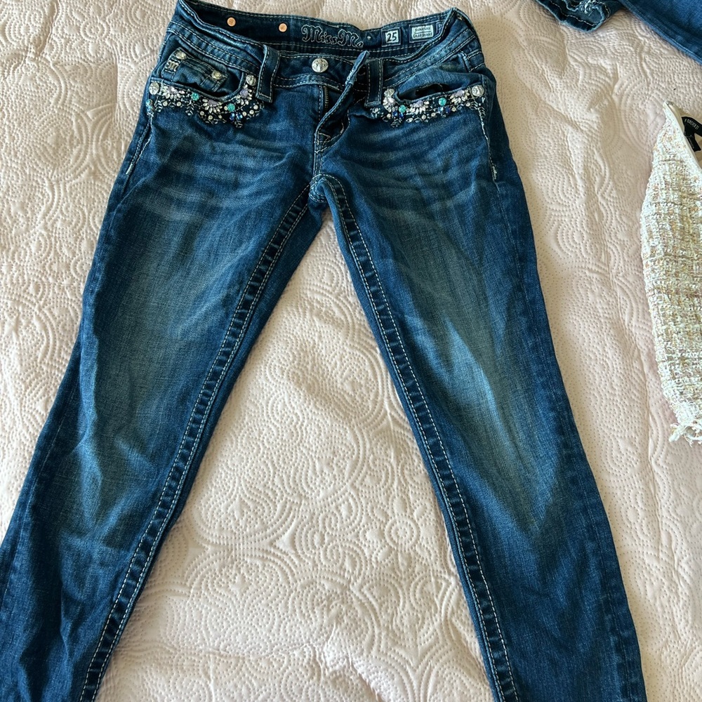 MISS ME jeans worn once size 25